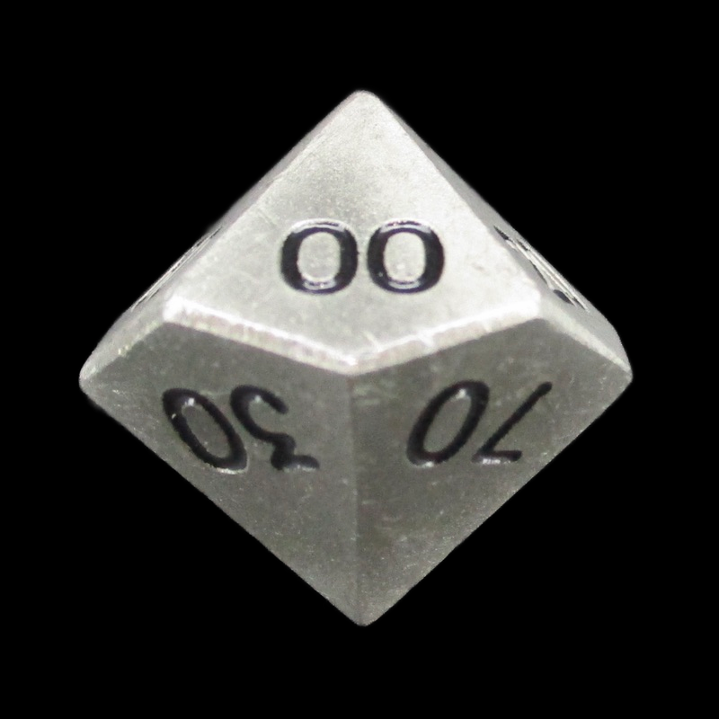 HALF PRICE CLEARANCE TDSO Metal Antique Silver Finish Percentile Dice