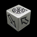 HALF PRICE CLEARANCE TDSO Metal Antique Silver Finish Scatter D6 Dice