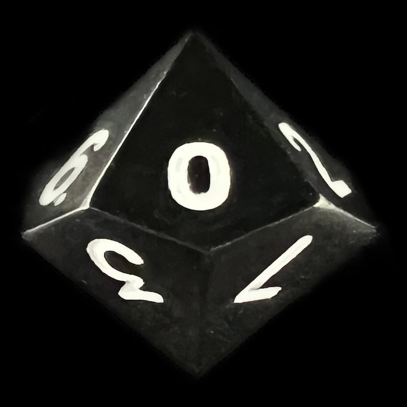 HALF PRICE CLEARANCE TDSO Metal Black Nickel Finish D10 Dice