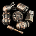 TDSO Metal Bomb Antique Copper 7 Dice Polyset