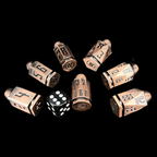 TDSO Metal Bullet Antique Copper 7 Dice Polyset