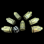 TDSO Metal Bullet Antique Gold 7 Dice Polyset