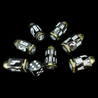 TDSO Metal Bullet Black Nickel & Gold with White 7 Dice Polyset