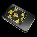TDSO Metal Dagger Gold & Green With Black 7 Dice Polyset