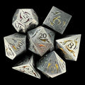TDSO Metal Dagger Steel  with Iridescent 7 Dice Polyset