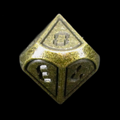TDSO Metal Digital Antique Gold &amp; Black D10 Dice