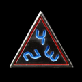 TDSO Metal Digital Black Nickel Red & Blue D4 Dice - Discontinued