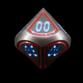 TDSO Metal Digital Black Nickel Red & Blue Percentile Dice - Discontinued
