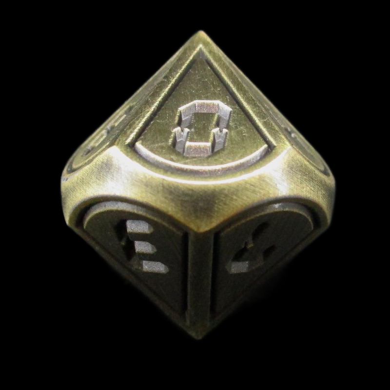 TDSO Digital Gold &amp; Black D10 Dice