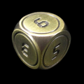 TDSO Metal Digital Gold & Black D6 Dice