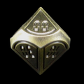 TDSO Metal Digital Gold & Black Percentile Dice