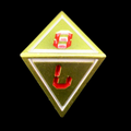 TDSO Metal Digital Gold White & Red D8 Dice