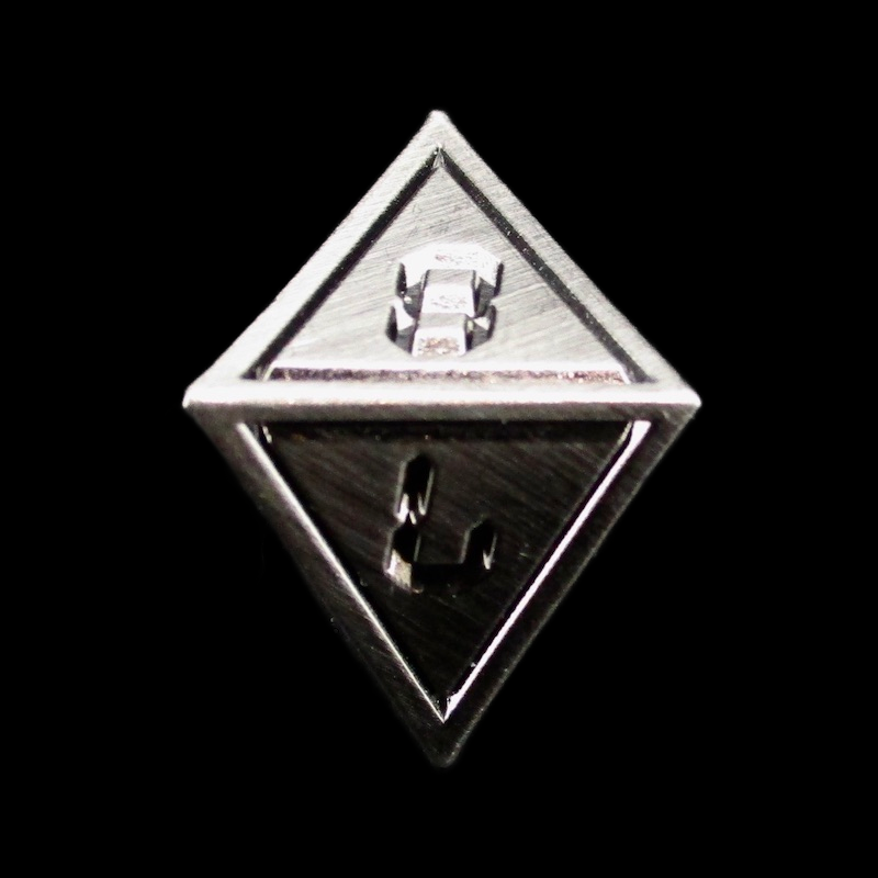 TDSO Metal Digital Steel &amp; Black D8 Dice