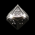 TDSO Metal Digital Steel &amp; Black Percentile Dice