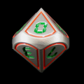 TDSO Metal Digital Steel Red & Green D10 Dice