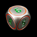 TDSO Metal Digital Steel Red & Green D6 Dice