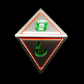 TDSO Metal Digital Steel Red & Green D8 Dice