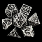 TDSO Metal Dragon Era Antique Silver 7 Dice Polyset