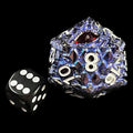 TDSO Metal Dragon Eye Blue Iridescent Jumbo 34mm D20 Dice