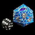 TDSO Metal Dragon Eye Blue Jumbo 34mm D20 Dice