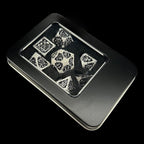 TDSO Metal Dragon Era Antique Silver 7 Dice Polyset
