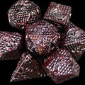 TDSO Metal Dragon Flight Red & Black 7 Dice Polyset