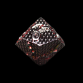 TDSO Metal Dragon Flight Red & Black D10 Dice