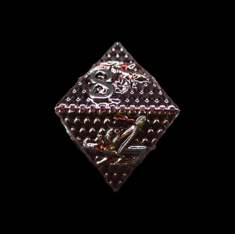 TDSO Metal Dragon Flight Red & Black D8 Dice
