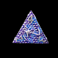 TDSO Metal Dragon Flight Blue Purple & Silver D4 Dice