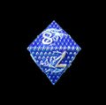 TDSO Metal Dragon Flight Blue & Silver D8 Dice