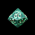 TDSO Metal Dragon Flight Emerald & Copper Percentile Dice