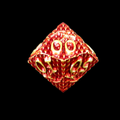 TDSO Metal Dragon Flight Red & Gold Percentile Dice