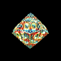 TDSO Metal Dragon Flight Red Teal & Gold Percentile Dice