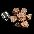 TDSO Metal Fire Forge Antique Copper MINI 12mm 7 Dice Polyset