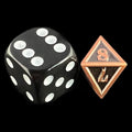 TDSO Metal Fire Forge Antique Copper MINI 12mm D8 Dice