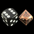 TDSO Metal Fire Forge Antique Copper MINI 12mm Percentile Dice