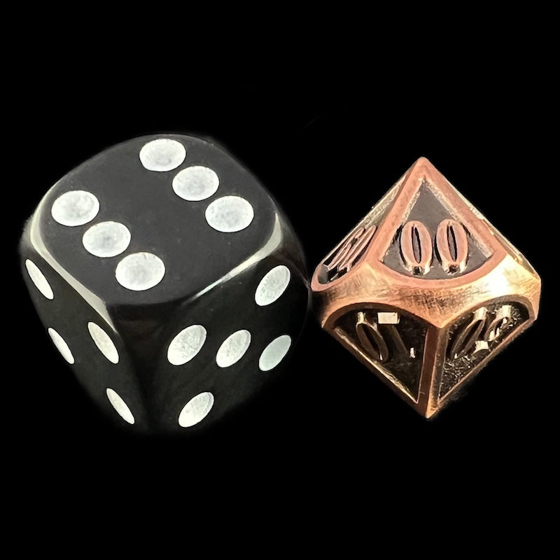 TDSO Metal Fire Forge Antique Copper MINI 12mm Percentile Dice