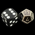 TDSO Metal Fire Forge Antique Silver MINI 12mm D12 Dice