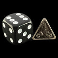 TDSO Metal Fire Forge Antique Silver MINI 12mm D4 Dice