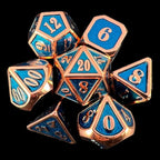 TDSO Metal Fire Forge Copper & Sapphire MINI 12mm 7 Dice Polyset