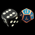 TDSO Metal Fire Forge Copper & Sapphire MINI 12mm D12 Dice