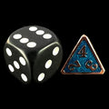 TDSO Metal Fire Forge Copper & Sapphire MINI 12mm D4 Dice