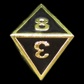 TDSO Metal Fire Forge Gold & Black Enamel D8 Dice