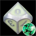 TDSO Metal Fire Forge Steel & Green Glow In The Dark D10 Dice