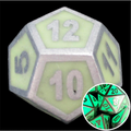 TDSO Metal Fire Forge Steel & Green Glow In The Dark D12 Dice