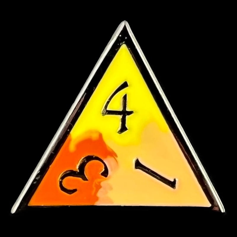 CLEARANCE TDSO Metal Fire Forged Multi Black Nickel Orange Red & Yellow D4 Dice