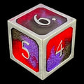 CLEARANCE TDSO Metal Fire Forged Multi Colour Silver Black Purple & Red D6 Dice
