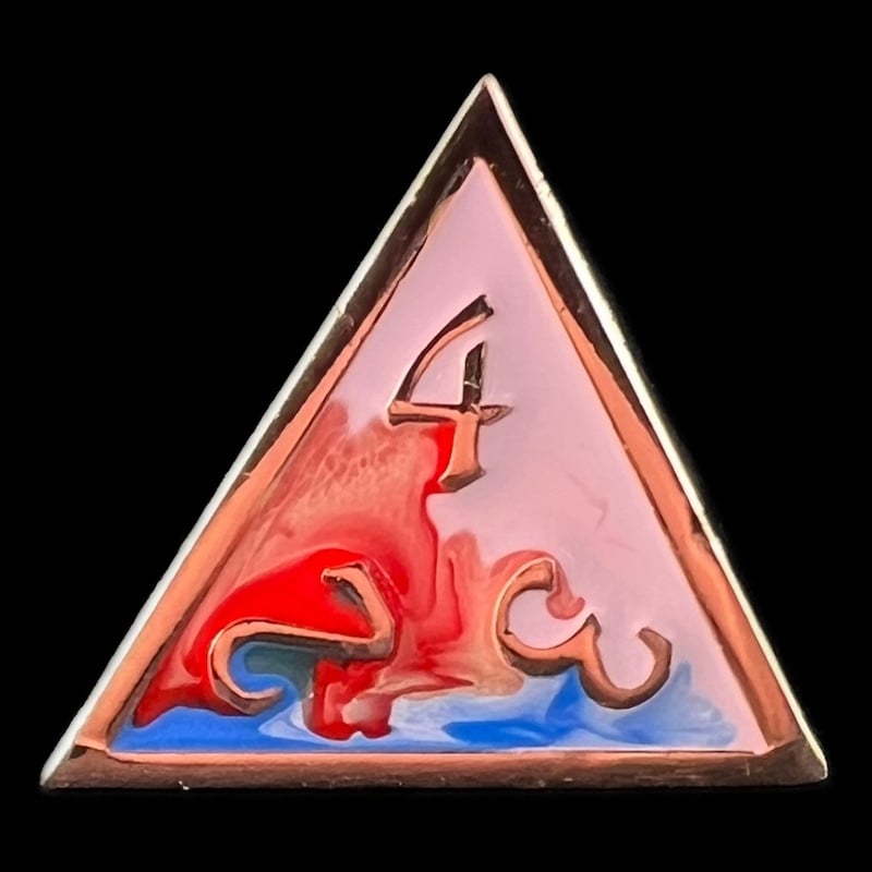 CLEARANCE TDSO Metal Fire Forged Multi Copper Blue Red & White D4 Dice