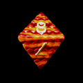 TDSO Metal Dragon Scale Flame & Gold D8 Dice