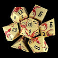 TDSO Metal Flying Dragon Gold & Red 7 Dice Polyset